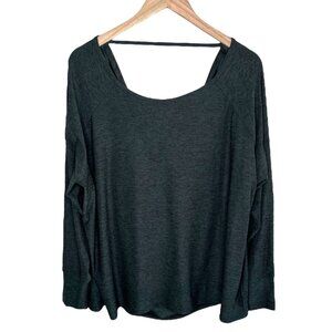 Spanx SkySoft Open Back Moisture Wicking Long Sleeve top 2X 50879R